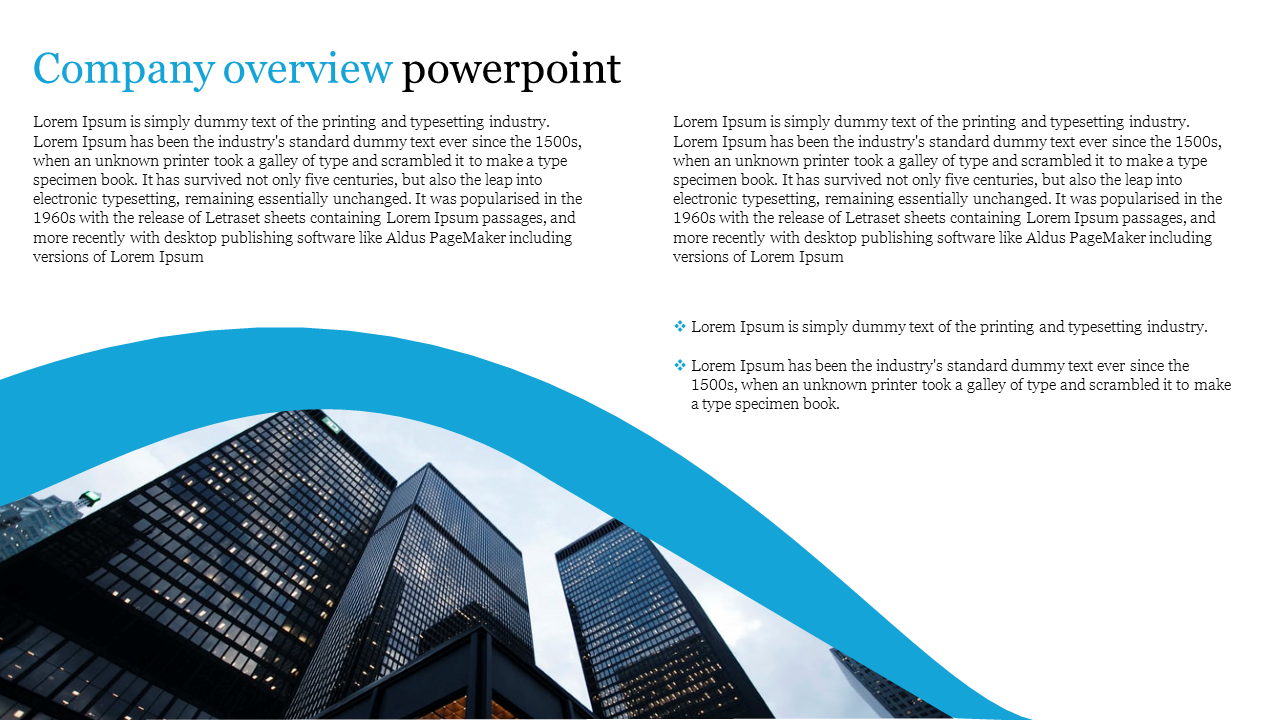 Get Modern and the Best Company Overview PowerPoint